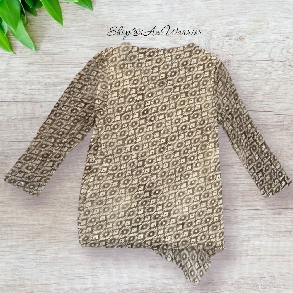 Chico’s NWT layered print mesh asymmetrical top *… - image 4